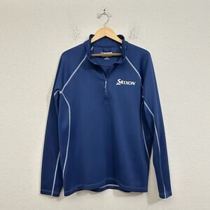 SUNICE Srixon Golf 1/4 Zip Pullover Navy Blue LS Sports Performance